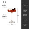 Viski Reserve Julien Coupe Martini Glasses, Unique Cocktail Glasses Crystal Drinkware, 10oz. Stemmed Cocktail Glasses Set of 4 - 3 of 4