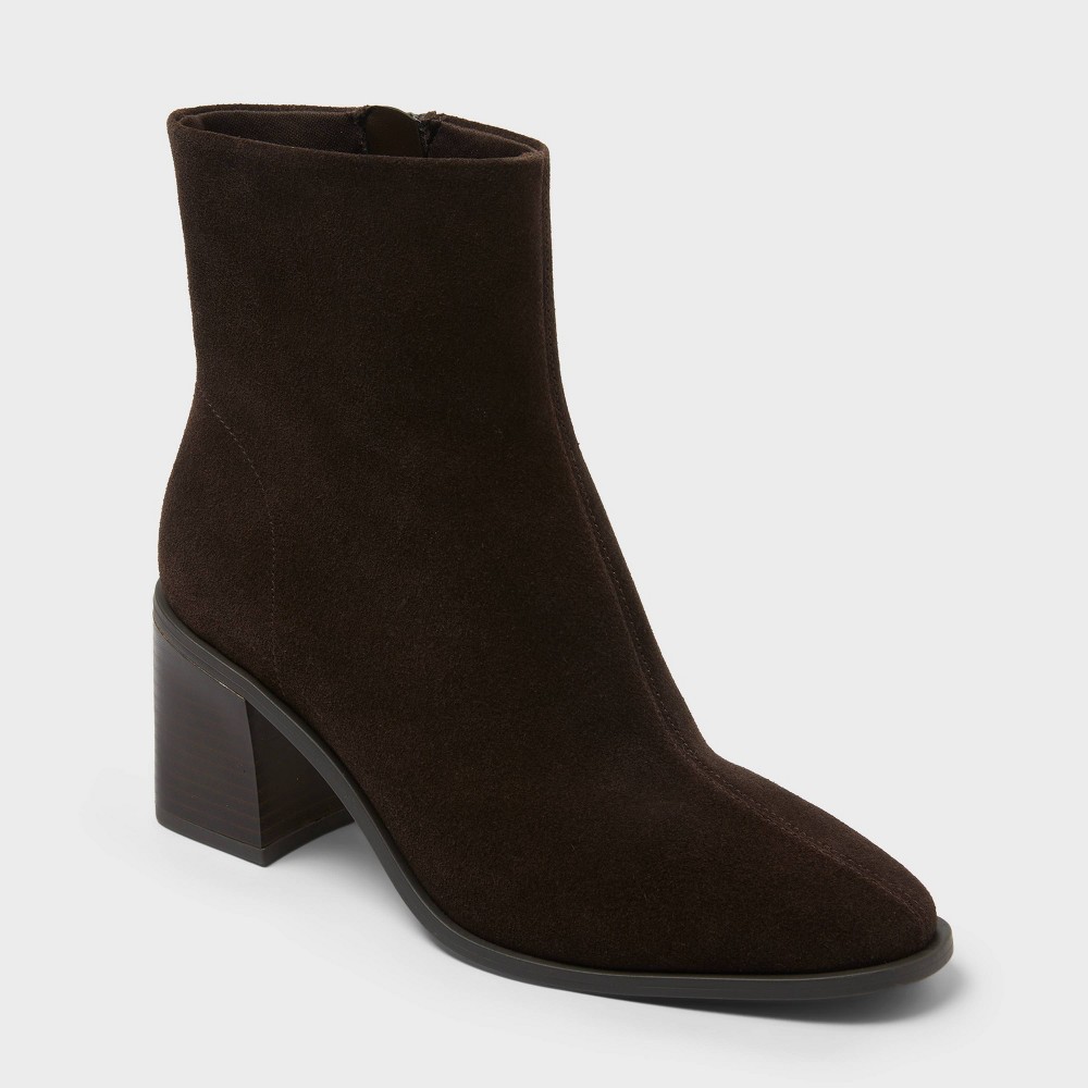 Women's Genuine Suede Stephanie Ankle Boots - Universal Thread™ Chocolate 12