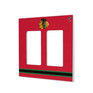 NHL Western Conference Teams Stripe Hidden-Screw Light Switch Plate for Double Rocker - 1 of 4