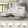 YOOCOZZ Chenille Sectional Sofa with Moveable Ottoman and Two-tone Adjustable Metal Legs - 4 of 4