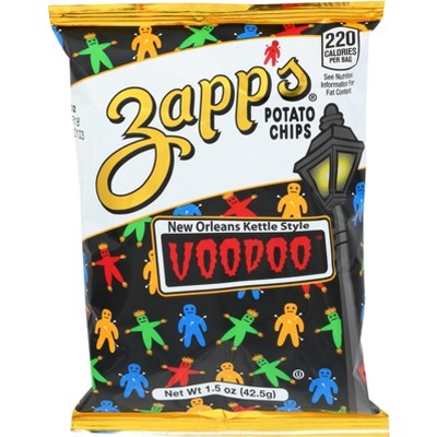 Zapp's Voodoo Potato Chips New Orleans Kettle Style - Case of 60 - 1.5 oz