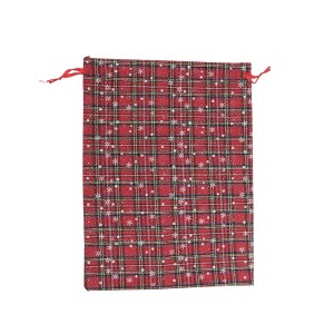 Unique Bargains Plaid Drawstring Bag 1 Pc - 1 of 4