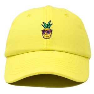 Dalix Pineapple Embroidered Cap Cotton Baseball Summer Cool Dad Hat Mens - 1 of 4