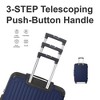 NAYSAYE Luggage ABS Hardshell 3 Piece Spinner Set with TSA Lock and Multi Position Handle for Travel, Blue, 20.87"*11.81"*30.31" - 3 of 4