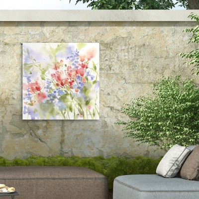 Katrina Pete Spring Meadow II Outdoor Canvas Print 14x14