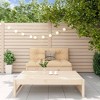 vidaXL Patio Lounge Set with Cushions Outdoor Conversation Set Solid Wood - Natural Pine - 2 of 4