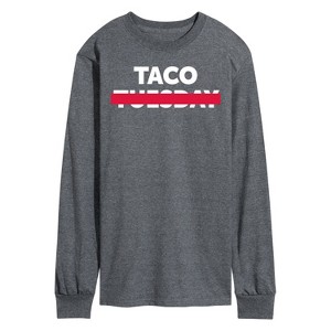 Men's - Instant Message - Taco Tuesday Crossed Out Long Sleeve Graphic T-Shirt - 1 of 4