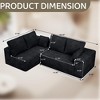WJSHome 104" Modular Sectional Cloud Couch, Boneless Sofa with Deep Seat, Comfy Fluffy Couch with L-Shaped Chaise,Left-Facing Chaise - 2 of 4
