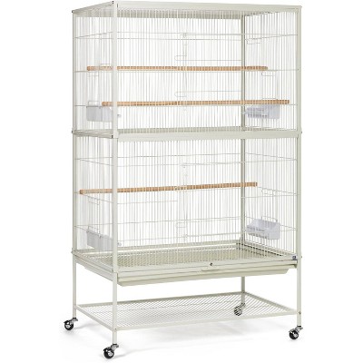 Prevue Pet Products Wrought Iron Flight Cage with Stand F040 Black Bird Cage, 31-Inch by 20-1/2-Inch by 53-Inch