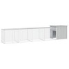 vidaXL Galvanized Steel Chicken Cage - Durable, Robust Poultry Habitat - Ideal for Chickens, Hens, Ducks - Size 196.9"x35.8"x39.4" - Gray - 2 of 4