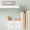Juvale 120 Pack Clear Binder Spine Label Holder Stickers with 126 White Inserts, Self-Adhesive Pocket Sleeves for Office, Business Supplies, 1x3 In - 2 of 4