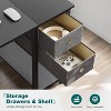 NicBex Home Office Desk 47" L Morden Writing Desk with 2 Drawers, Open Shelf, Headphone Hook and Wooden Desktop for Study and Work - 3 of 4