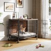 Dog Crate Furniture - Chic 32.5 Inch Medium-Sized Dog Crate with Dual Access, Seamless Cleaning, Robust and Mobile Design for The Modern Pet - 2 of 4