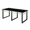 Glass Metal Coffee Table and 2 End Tables with Tempered Top, Metal Frame and Modern Design for Living Room - 3 of 4