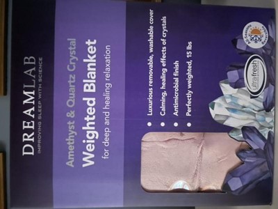 Crystal Reversible 15lbs Weighted Blanket with Removable Cover Lavender -  DreamLab