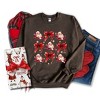 Simply Sage Market Women's Graphic Sweatshirt Coquette Santa and Bow Chart - 3 of 4