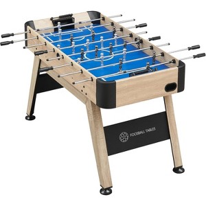 TackView 54" Foosball Table, Heavy Duty Indoor Soccer Game Set with 2 Balls, Steel Rods & Weighted Players for Family Entertainment - 1 of 4