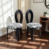 Set of 2 Modern Solid Wood Dining Chairs with Artistic Backrest, Upholstered Chairs for Kitchen or Dining Room-The Pop Home - 2 of 4