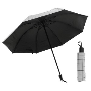 Unique Bargains Portable Rain Umbrella Manual Open Close Windproof Travel - 1 of 4