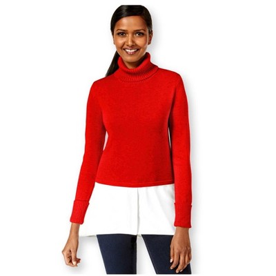 Style & Co. Womens Layered-Look Turtleneck Pullover Sweater