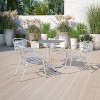 Emma and Oliver 4 Pack Commercial Aluminum Indoor-Outdoor Stack Chair - Triple Slat Back and Arms - 2 of 4