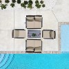PURPLE LEAF  Rattan Outdoor Patio Furniture Set with Thick Cushion Heavy-Duty Metal Patio Conversation Sets for Backyards Gardens Poolside Porch - 2 of 4