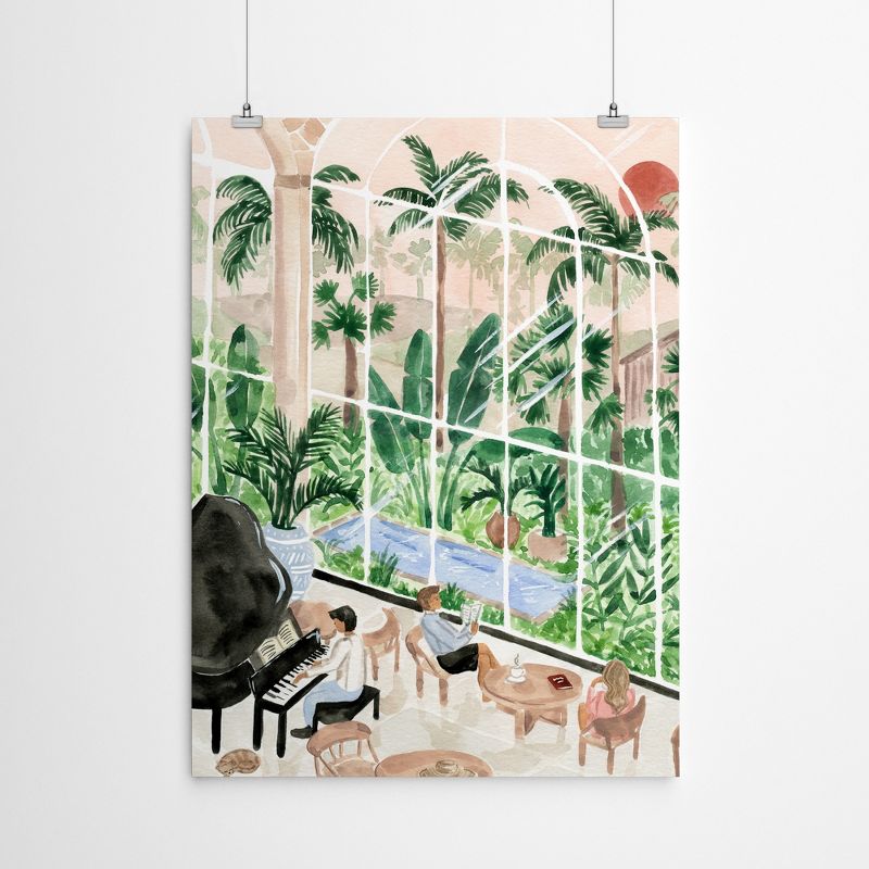 Americanflat Botanical Modern Tropical Resort Lobby By Sabina Fenn Poster, 1 of 9