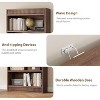 71" Tall Walnut Bookshelf,5 Tier Wooden Book Shelf，Free Standing Farmhouse Bookcase with Open Display Storage,Vintage Bookshelves for Office - 3 of 4