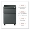 Alera File Pedestal with Full-Length Pull, Left or Right, 2-Drawers: Box/File, Legal/Letter, Charcoal, 14.96" x 19.29" x 21.65" - 3 of 4