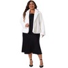 Agnes Orinda Women's Plus Size Long Sleeve Warm Notch Lapel Faux Fur Fluffy Cardigan - 3 of 4