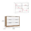 Grungis Modern Dressers with Storage,4 Drawers Dresser Horizontal Storage Organizer with Superior Top for Bedroom Living Room - 3 of 4