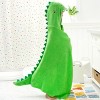 Joyfy Dinosaur Hooded Towel for Kids - Soft 100% Cotton Bath Beach Towel - 30" x 50" for Kids 3-10 Years - Absorbent Swim Towel Poncho for Boys Girls - 2 of 4