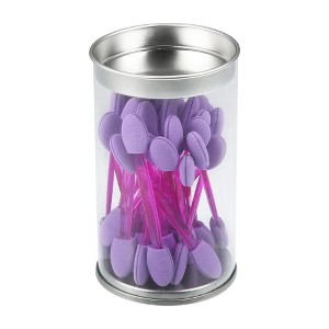Unique Bargains Short Sponge Dual Sides EyeShadow Makeup Applicators Brushes Purple 25 PCS - 1 of 4