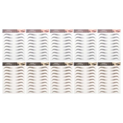 Unique Bargains Simulation Eyebrow Tattoo 10 Pcs Tail Hook Eyebrow