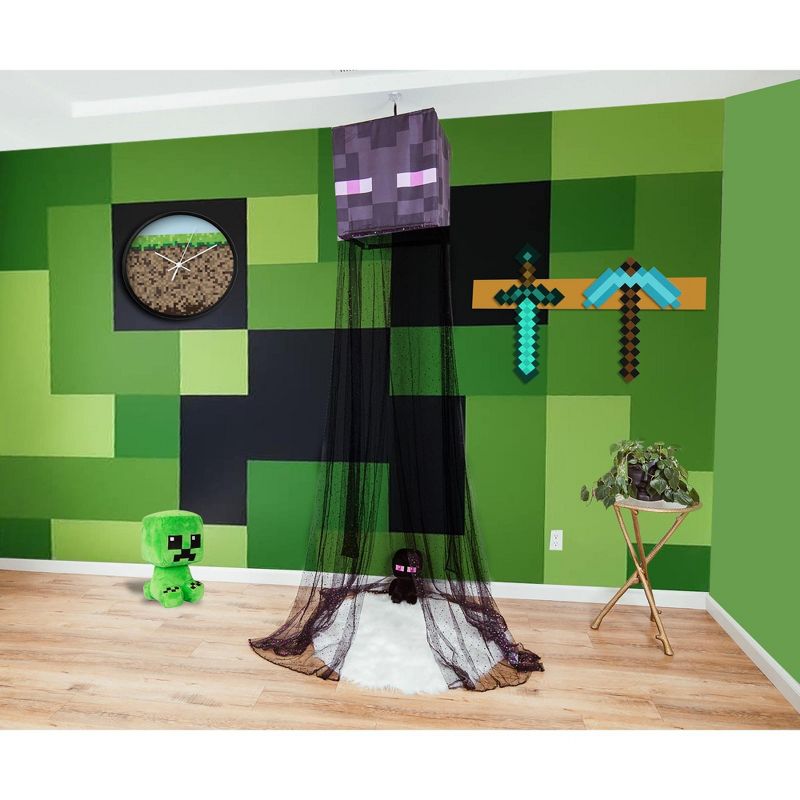 Ukonic Minecraft Enderman Kids Bed Canopy for Ceiling, Hanging Curtain Netting, 2 of 8