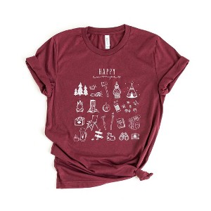 Simply Sage Market Women's Happy Camper Collage Short Sleeve Graphic Tee - 1 of 4