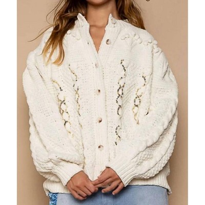 Women's Cozy in Cable Cardigan - POL