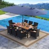 Tangkula Set Of 11 Patio Dining Set w/ 15ft Double-Sided Patio Umbrella (Base Included) - 2 of 4