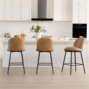Spruce&Spring Swivel Counter Bar Stool Set 26 in Barstools with Metal Frame - 1 of 4