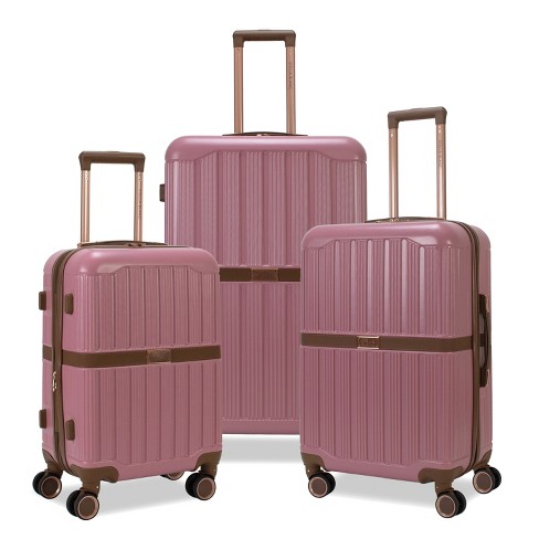 Stella Blanc Dakota 3 piece Hardside Expandable Spinner Luggage Set Dusty Rose Target