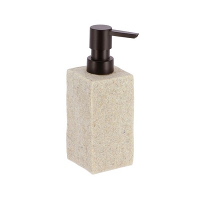 Natural Beige Resin Stone Effect Hand Soap and Lotion Dispenser