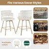Gulches Modern Industrial 26" Swivel Bar Stools Set of 2, Upholstered with Metal Legs, Available in Two Colors - 4 of 4