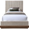 Meridian Furniture,Emmet Chenille Fabric Bed - 2 of 4