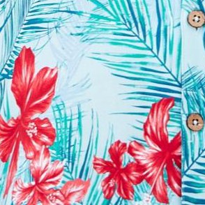cool blue floral