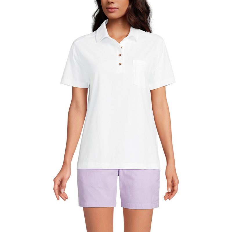 Lands' End Women's Short Sleeve Super T Polo, 1 of 3
