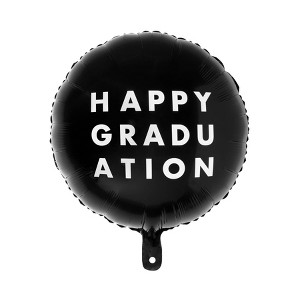Happy Graduation Black Foil Balloon by Bonjour Fete - 1 of 4