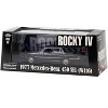 1977 Mercedes-Benz 450 SEL (W116) Black with Soviet Flag "Rocky IV" (1985) Movie 1/43 Diecast Model Car by Greenlight - 4 of 4