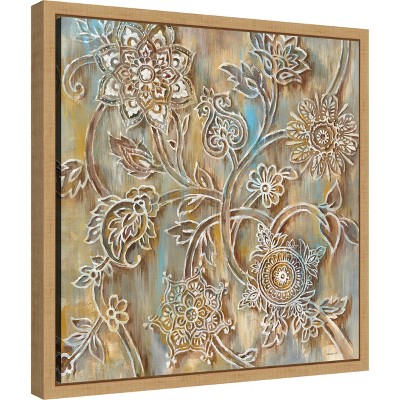 Amanti Art Henna Crop by Danhui Nai Canvas Wall Art Print Framed 16-in. x 16-in.
