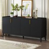 Whisen Modern Wood Sideboard with Adjustable Shelf and 4 Door - 2 of 4