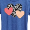 Women's - Instant Message - Snow Leopard Colored Hearts Short Sleeve Graphic T-Shirt - 2 of 4